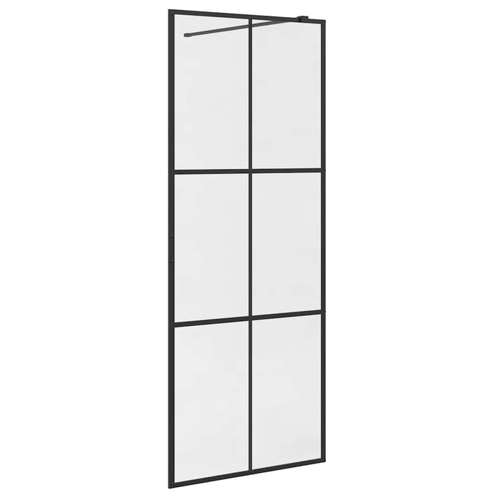 Paravan de duș walk-in negru 80x195 cm sticlă ESG transparentă - WALTI WALTI