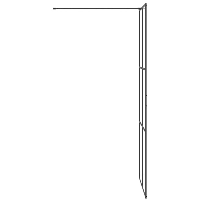 Paravan de duș walk-in negru 80x195 cm sticlă ESG transparentă - WALTI WALTI