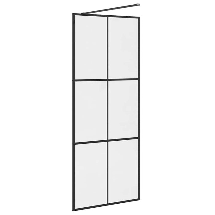 Paravan de duș walk-in negru 80x195 cm sticlă ESG transparentă - WALTI WALTI