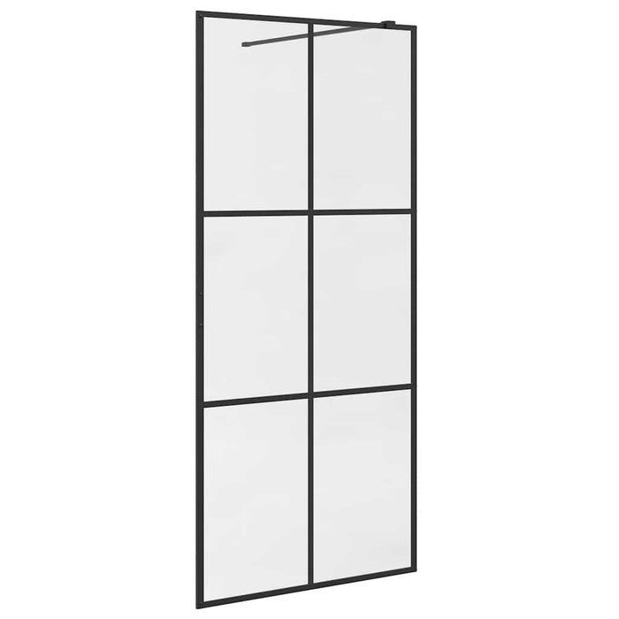 Paravan de duș walk-in negru 90x195 cm sticlă ESG transparentă - WALTI WALTI