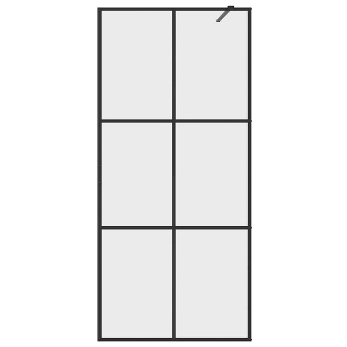 Paravan de duș walk-in negru 90x195 cm sticlă ESG transparentă - WALTI WALTI