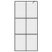 Paravan de duș walk-in negru 90x195 cm sticlă ESG transparentă - WALTI WALTI