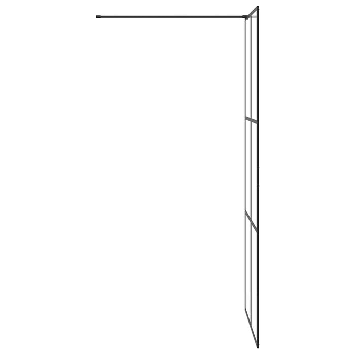 Paravan de duș walk-in negru 90x195 cm sticlă ESG transparentă - WALTI WALTI