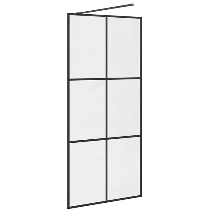 Paravan de duș walk-in negru 90x195 cm sticlă ESG transparentă - WALTI WALTI