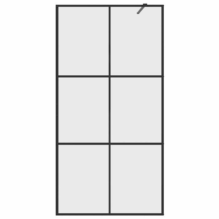 Paravan duș walk-in, negru, 100x195 cm, sticlă ESG transparentă - WALTI WALTI