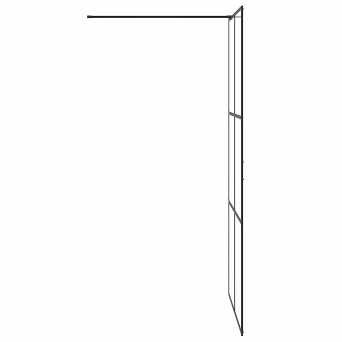 Paravan duș walk-in, negru, 100x195 cm, sticlă ESG transparentă - WALTI WALTI