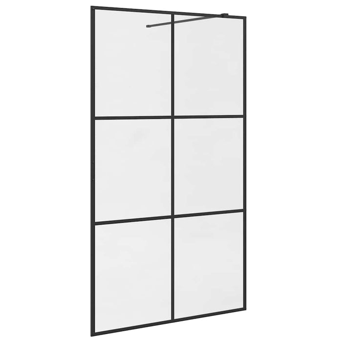Paravan de duș walk-in negru 115x195 cm sticlă ESG transparentă - WALTI WALTI