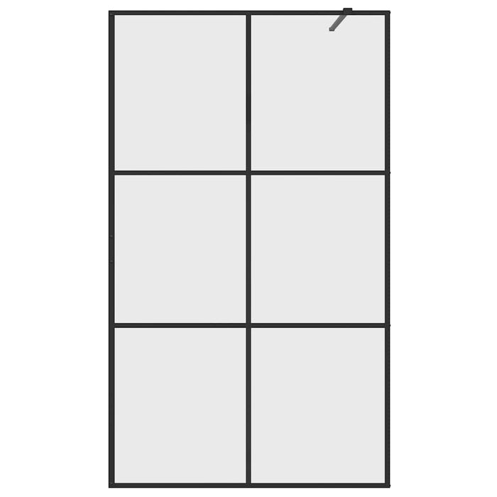Paravan de duș walk-in negru 115x195 cm sticlă ESG transparentă - WALTI WALTI