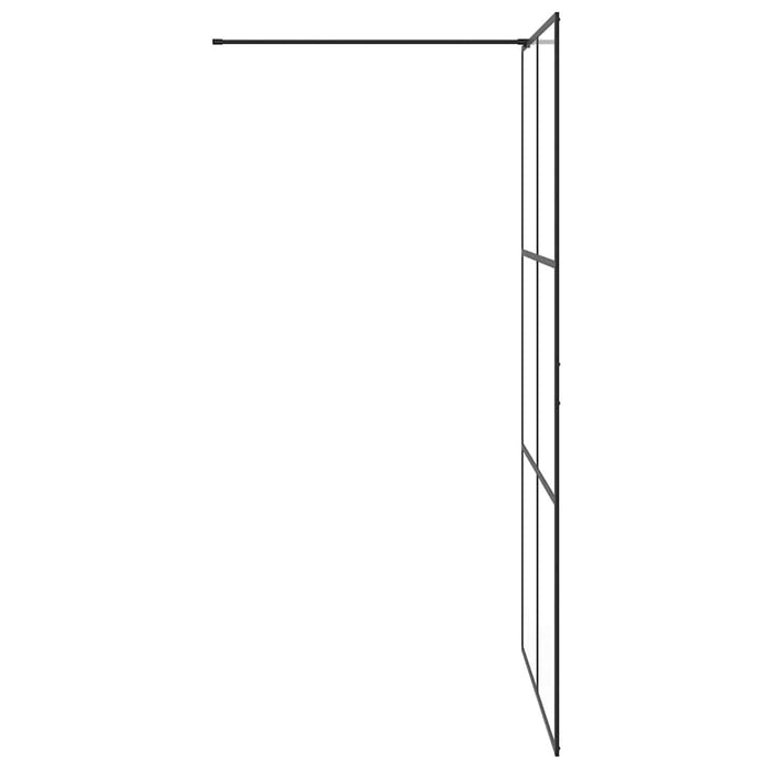 Paravan de duș walk-in negru 115x195 cm sticlă ESG transparentă - WALTI WALTI