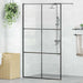 Paravan de duș walk-in negru 115x195 cm sticlă ESG transparentă - WALTI WALTI