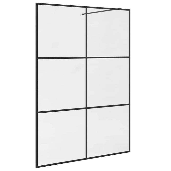 Paravan de duș walk-in negru 140x195 cm sticlă ESG transparentă - WALTI WALTI