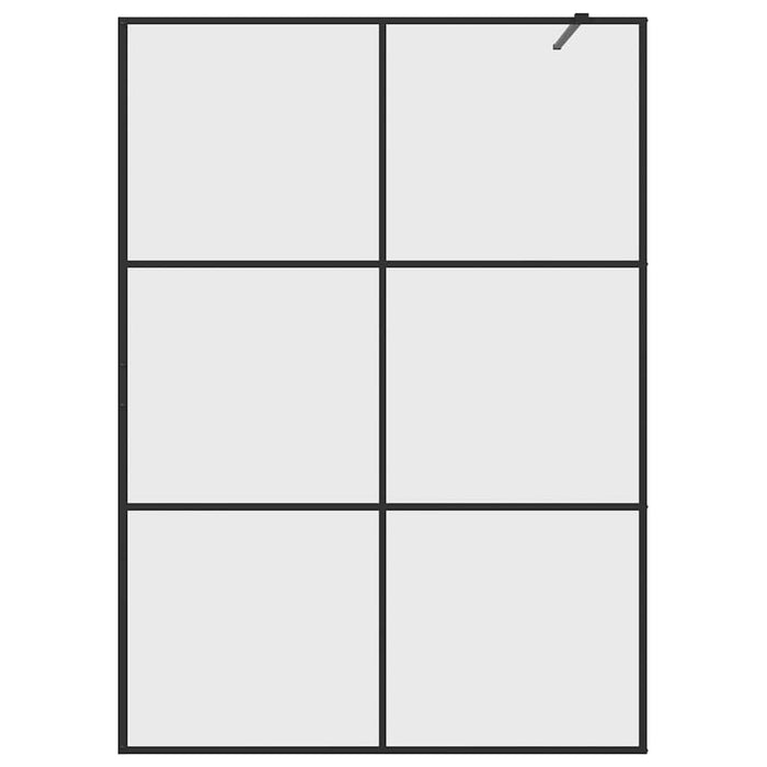 Paravan de duș walk-in negru 140x195 cm sticlă ESG transparentă - WALTI WALTI