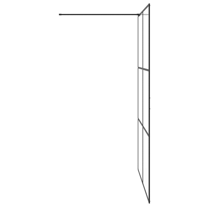 Paravan de duș walk-in negru 140x195 cm sticlă ESG transparentă - WALTI WALTI