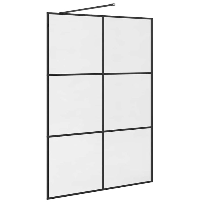 Paravan de duș walk-in negru 140x195 cm sticlă ESG transparentă - WALTI WALTI