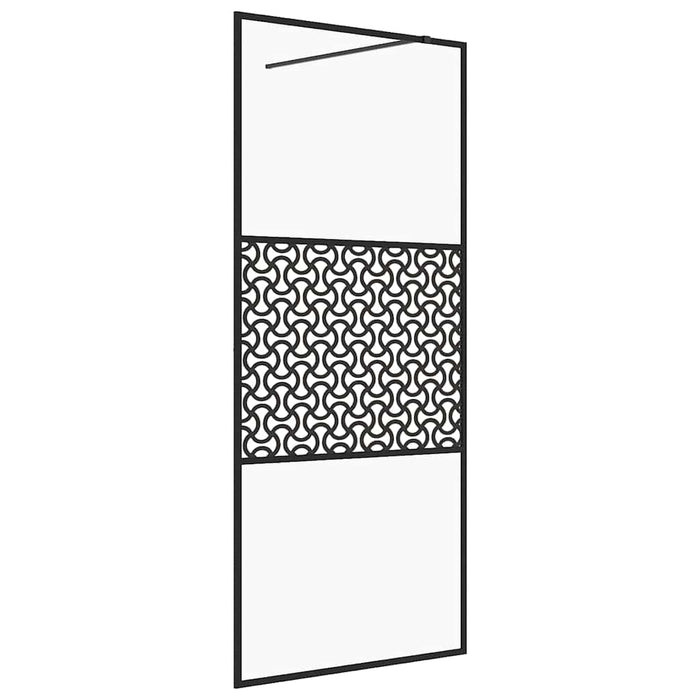 Paravan de duș walk-in negru 80x195 cm sticlă ESG transparentă - WALTI WALTI
