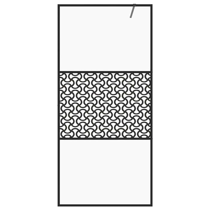 Paravan de duș walk-in negru 80x195 cm sticlă ESG transparentă - WALTI WALTI