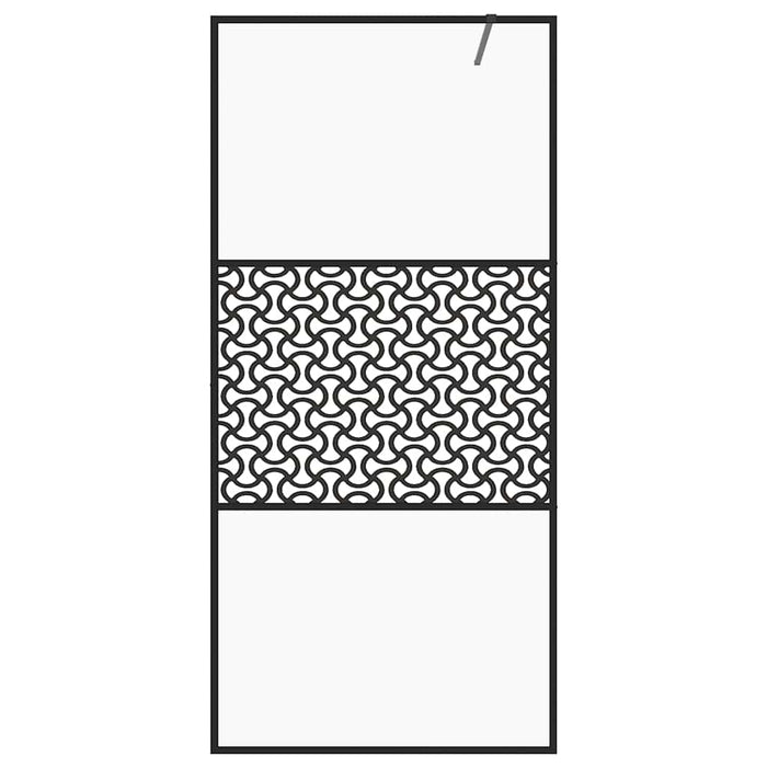 Paravan de duș walk-in negru 90x195 cm sticlă ESG transparentă - WALTI WALTI