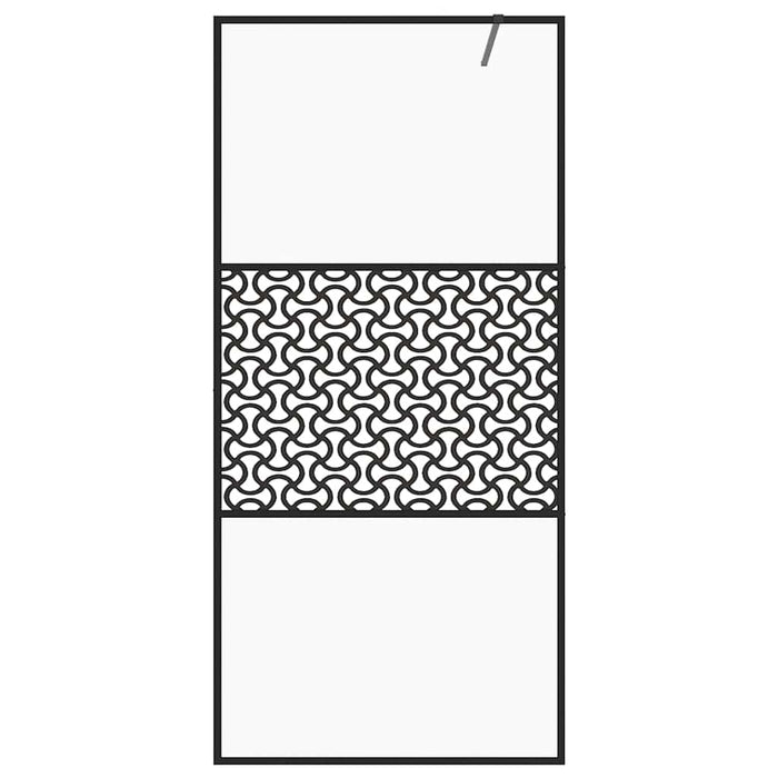 Paravan de duș walk-in negru 115x195 cm sticlă ESG transparentă WALTI