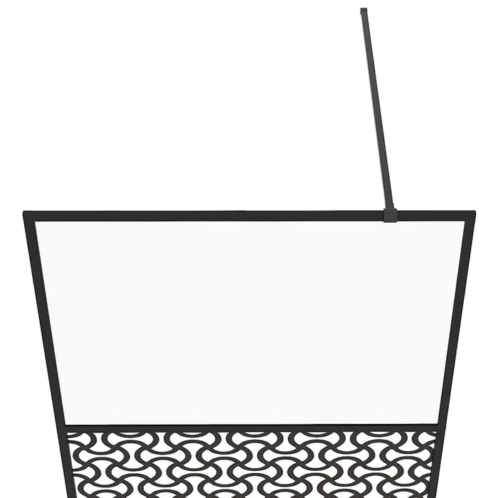 Paravan de duș walk-in negru 115x195 cm sticlă ESG transparentă WALTI