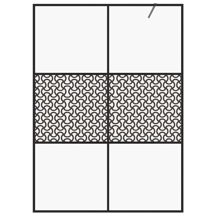 Paravan de duș walk-in negru 140x195 cm sticlă ESG transparentă - WALTI WALTI