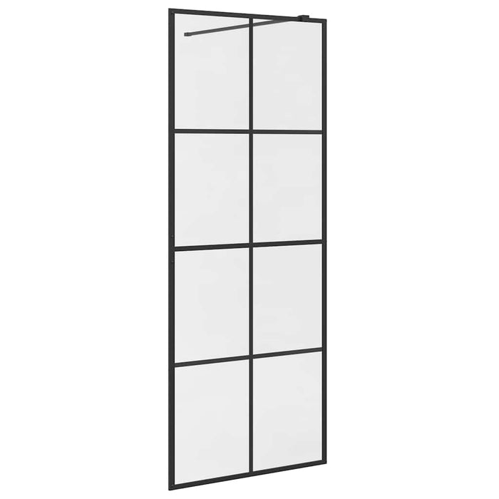 Paravan de duș walk-in negru 80x195 cm sticlă ESG transparentă - WALTI WALTI