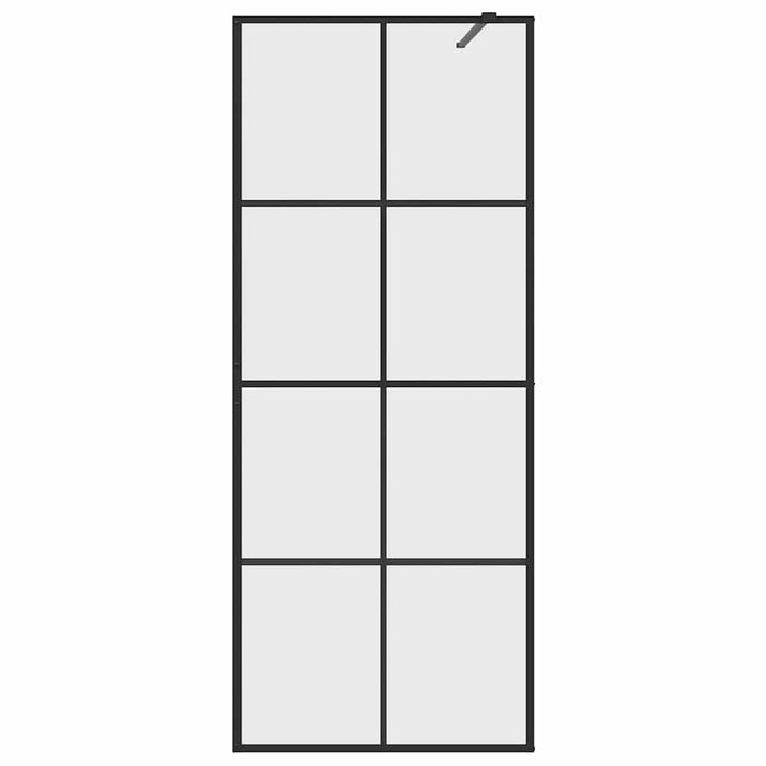 Paravan de duș walk-in negru 80x195 cm sticlă ESG transparentă - WALTI WALTI
