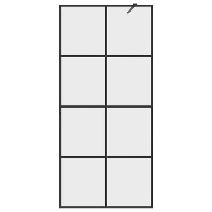 Paravan de duș walk-in negru 90x195 cm sticlă ESG transparentă - WALTI WALTI