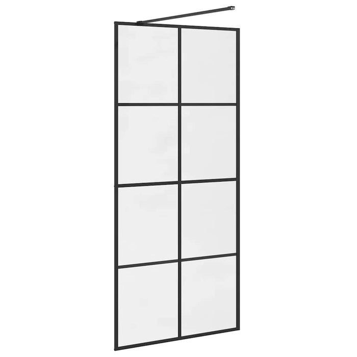 Paravan de duș walk-in negru 90x195 cm sticlă ESG transparentă - WALTI WALTI