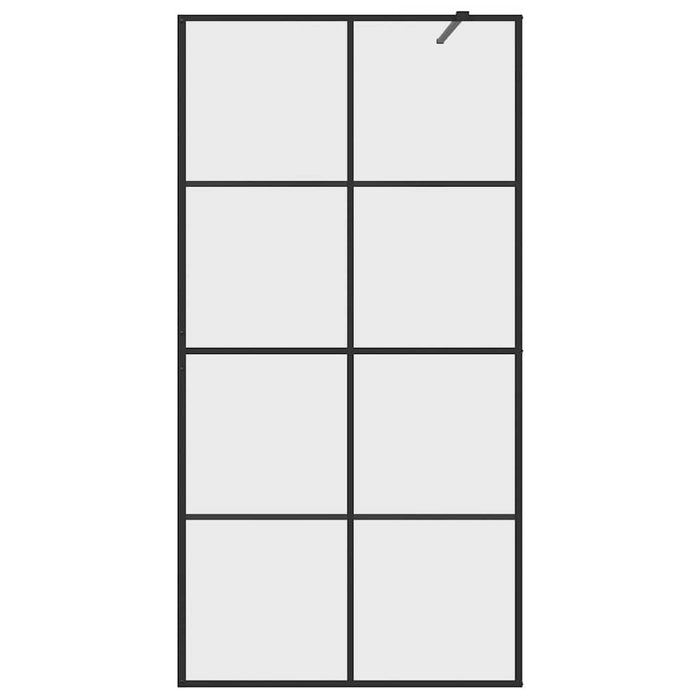 Paravan duș walk-in, negru, 100x195 cm, sticlă ESG transparentă - WALTI WALTI