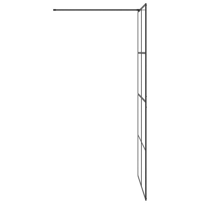 Paravan duș walk-in, negru, 100x195 cm, sticlă ESG transparentă - WALTI WALTI