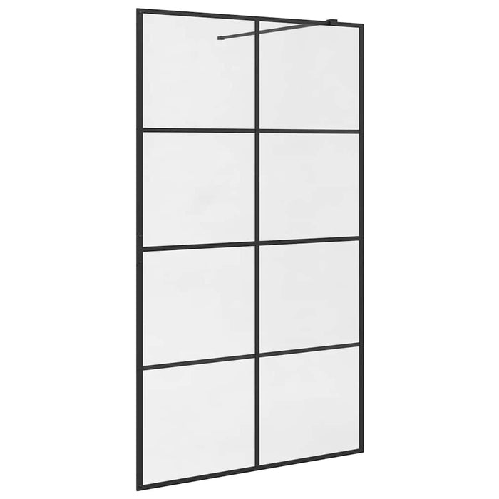 Paravan de duș walk-in negru 115x195 cm sticlă ESG transparentă - WALTI WALTI