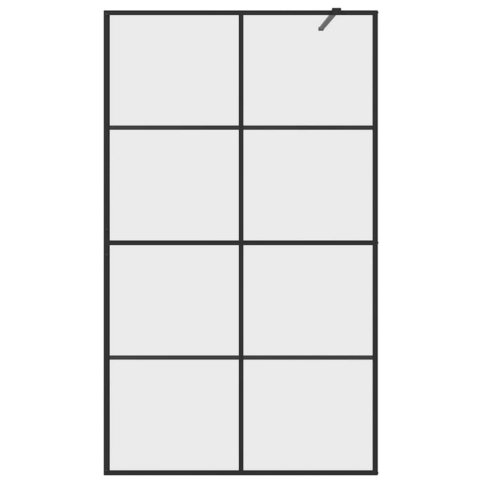 Paravan de duș walk-in negru 115x195 cm sticlă ESG transparentă - WALTI WALTI