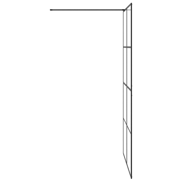 Paravan de duș walk-in negru 115x195 cm sticlă ESG transparentă - WALTI WALTI