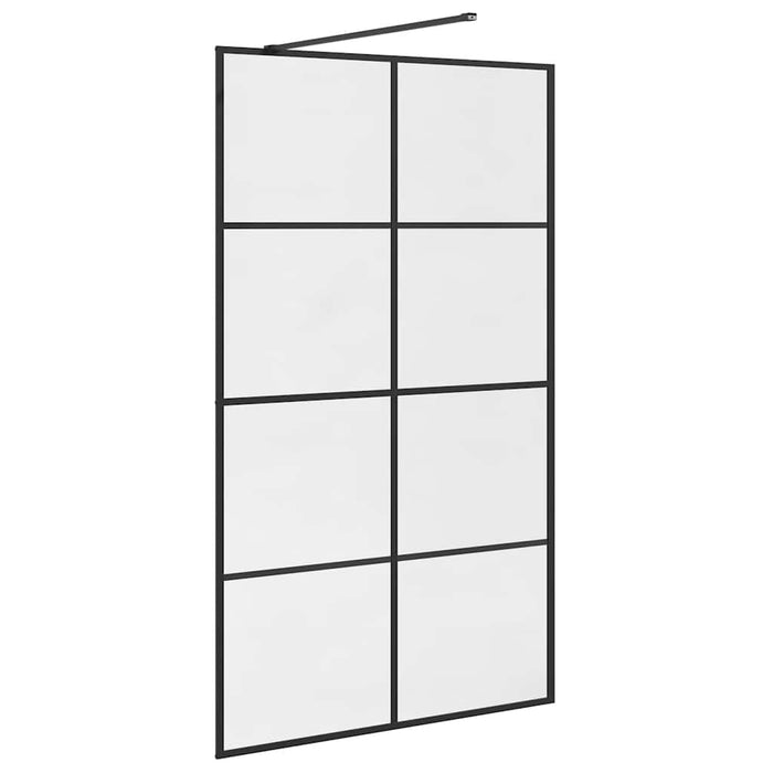 Paravan de duș walk-in negru 115x195 cm sticlă ESG transparentă - WALTI WALTI