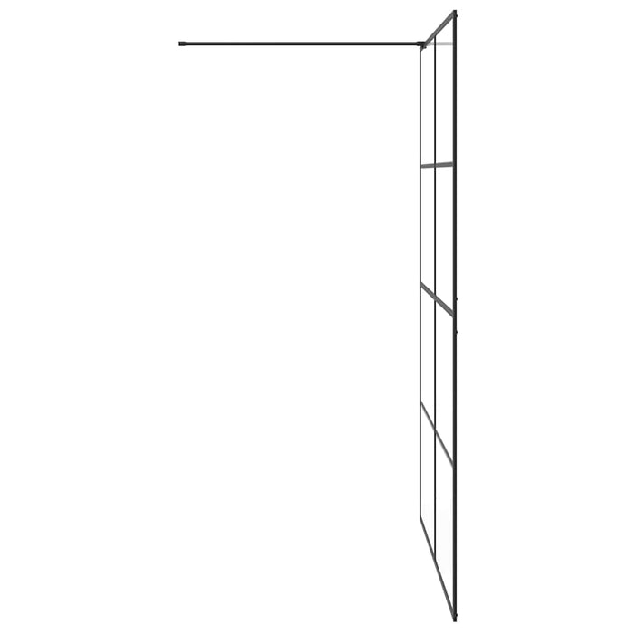 Paravan de duș walk-in negru 140x95 cm sticlă ESG transparentă - WALTI WALTI