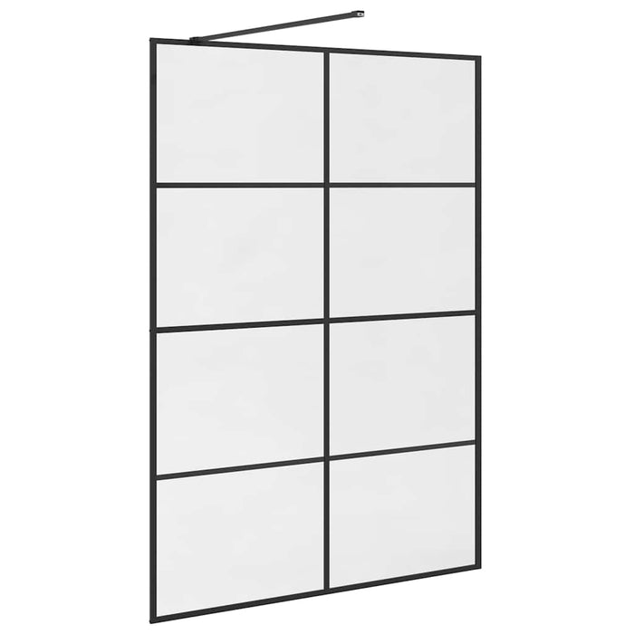 Paravan de duș walk-in negru 140x95 cm sticlă ESG transparentă - WALTI WALTI