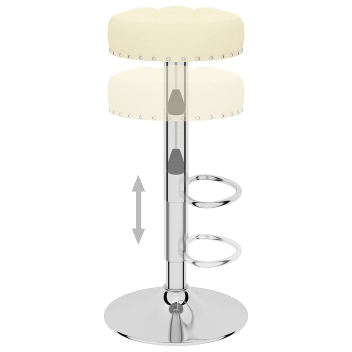 Scaune de bar, 2 buc., crem, material textil - WALTI WALTI