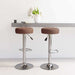 Scaune de bar, 2 buc., maro, material textil - WALTI WALTI