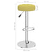 Scaune de bar, 2 buc., verde, material textil - WALTI WALTI