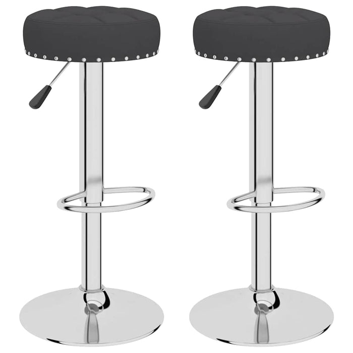 Scaune de bar, 2 buc., negru, material textil WALTI