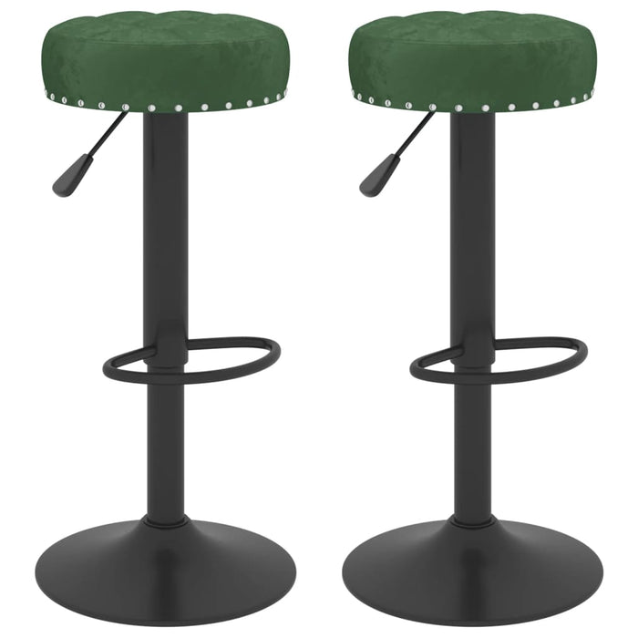 Scaune de bar, 2 buc., verde închis, catifea - WALTI WALTI
