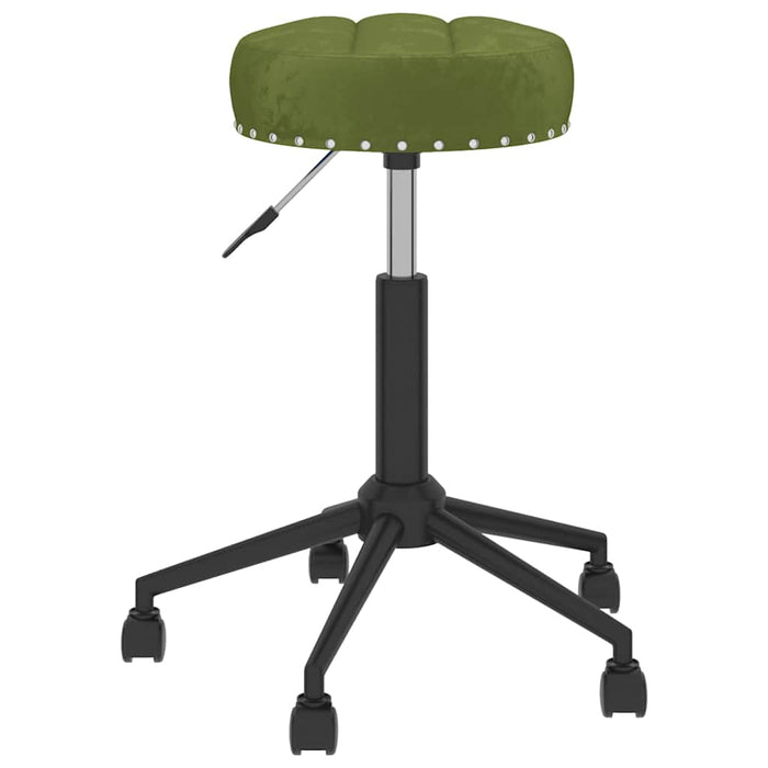 Scaune de bucătărie pivotante, 2 buc., verde deschis, catifea WALTI