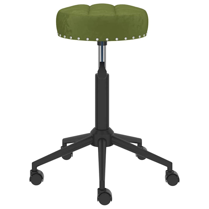 Scaune de bucătărie pivotante, 2 buc., verde deschis, catifea WALTI