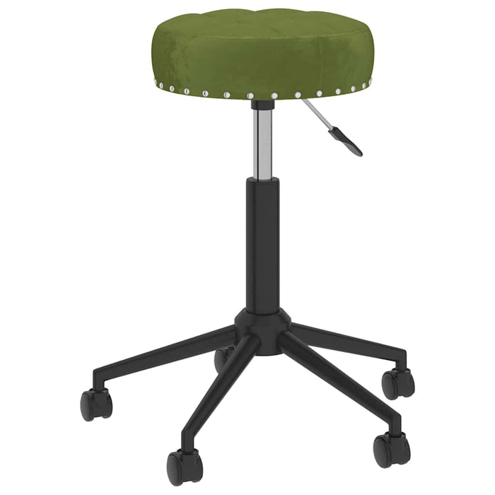 Scaune de bucătărie pivotante, 2 buc., verde deschis, catifea WALTI