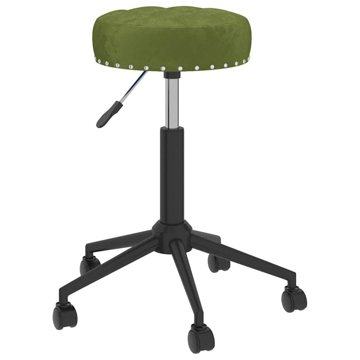 Scaune de bucătărie pivotante, 2 buc., verde deschis, catifea WALTI