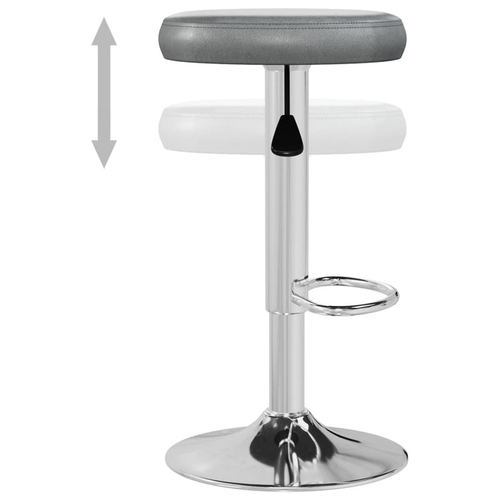 Scaune de bar, 2 buc., gri, piele ecologică WALTI