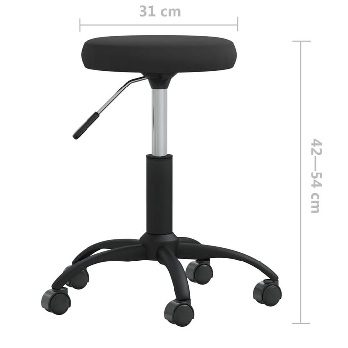 Scaun de birou pivotant, negru, catifea - WALTI WALTI