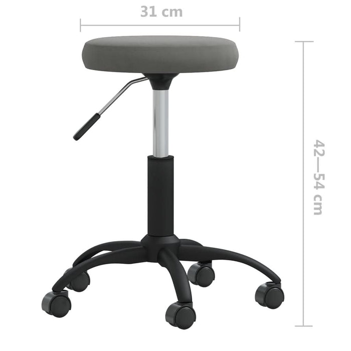 Scaun de birou pivotant, gri închis, catifea - WALTI WALTI