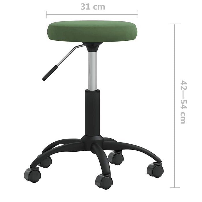 Scaun pivotant de birou catifea verde închis - WALTI WALTI