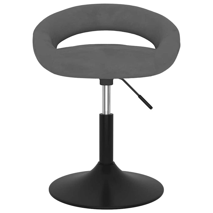 Scaune de bucătărie pivotante, 2 buc, gri închis, catifea WALTI